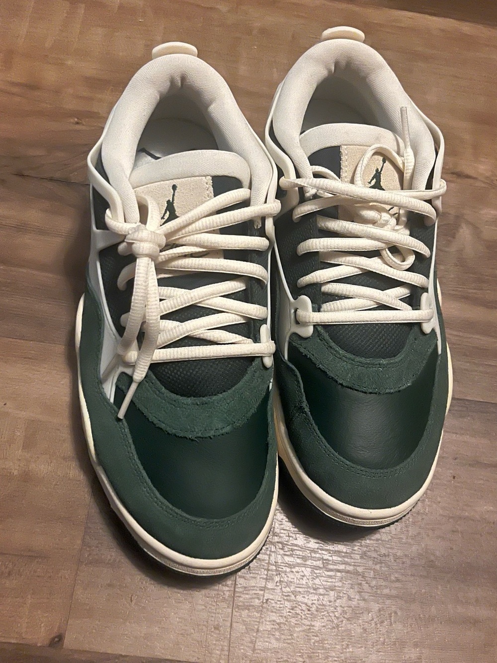 Jordan 4 Rms Women’s Low-Top Sneakers in Dark Green and Cream